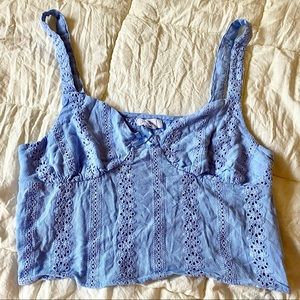 Ivy and Main (Tilly’s) Blue size XL Eyelet Bra cup/Bustier top
